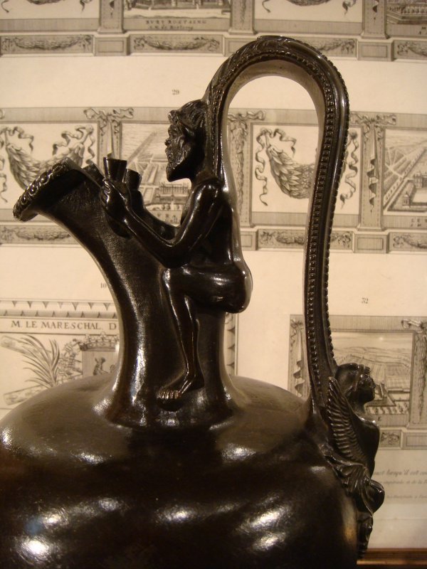 Pair Of Bronze Ewer Vases - Greek Inspiration-photo-4