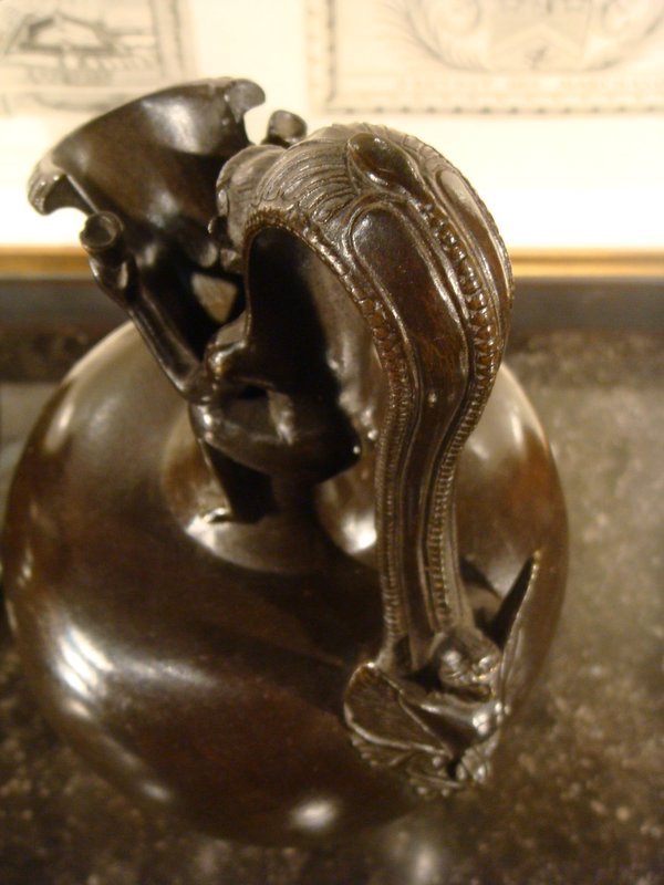 Pair Of Bronze Ewer Vases - Greek Inspiration-photo-2