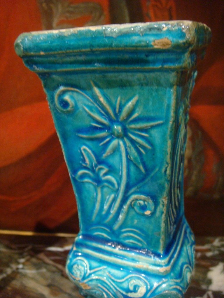 Paire De Vases En Ceramique - Chine Epoque XVIII ème Siècle -photo-2