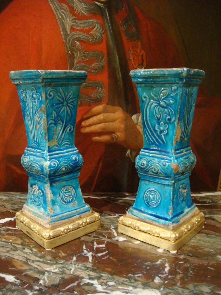 Paire De Vases En Ceramique - Chine Epoque XVIII ème Siècle -photo-8