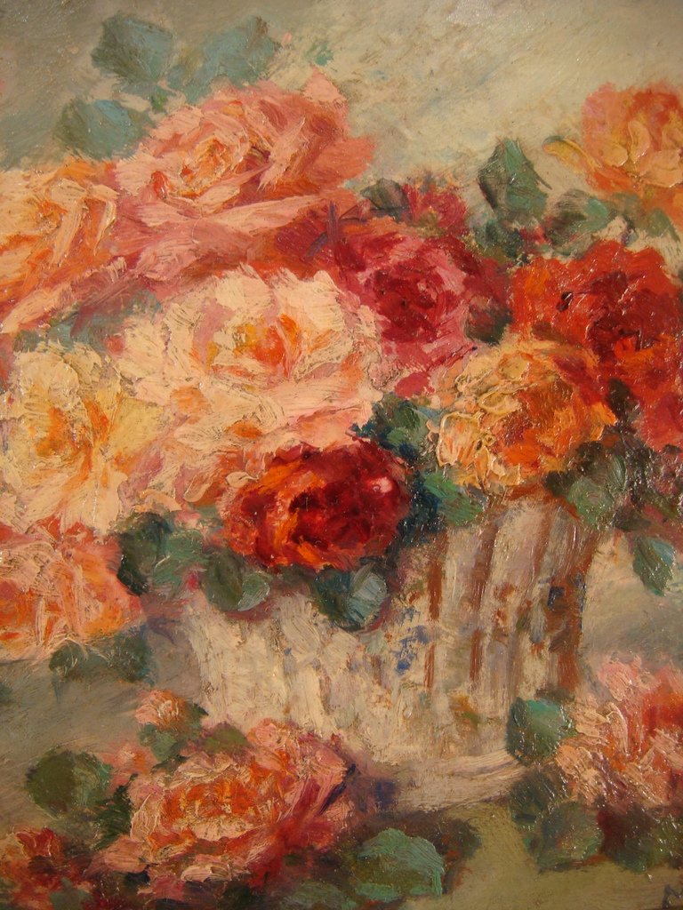 Tableau Bouquet De Roses - Marguerite Du May-photo-3
