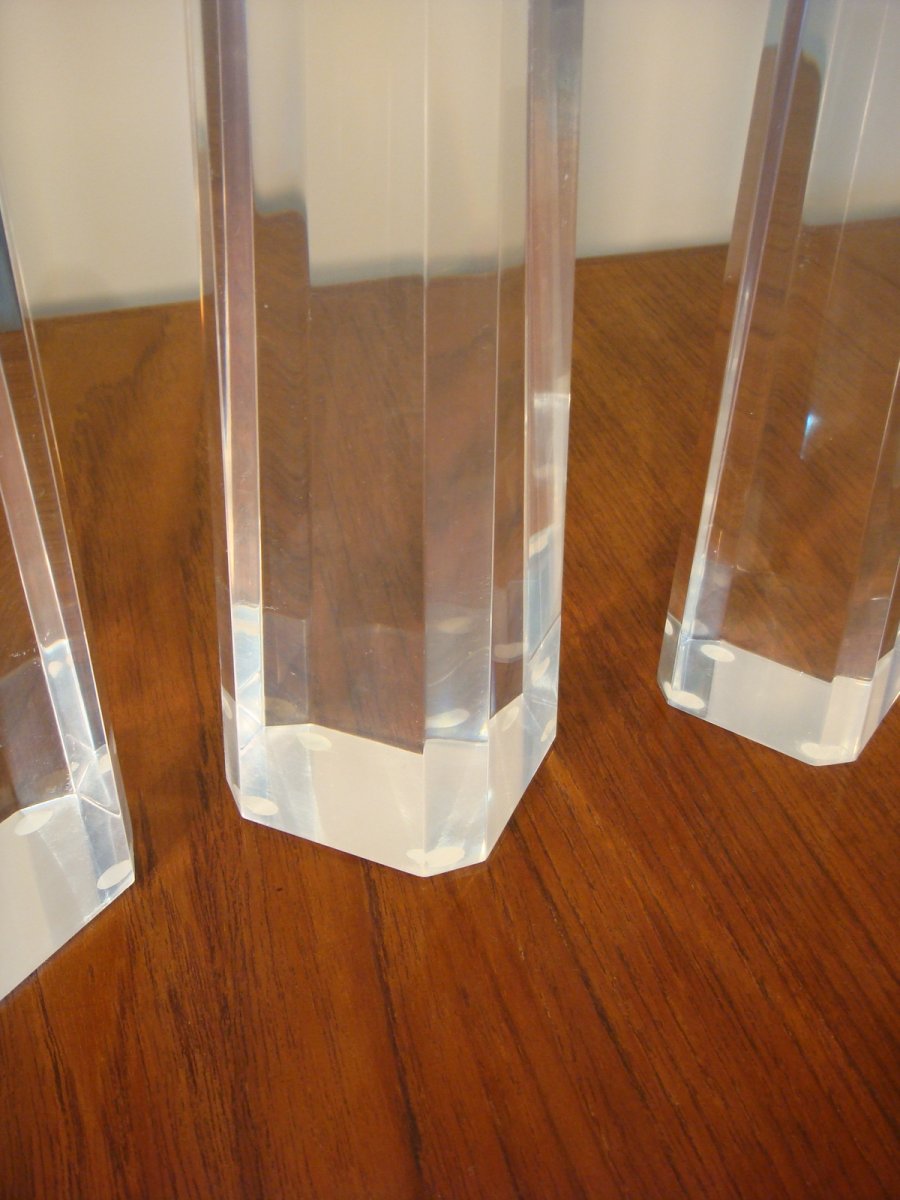 Suite Of Three Obelisks In Plexiglass-photo-3