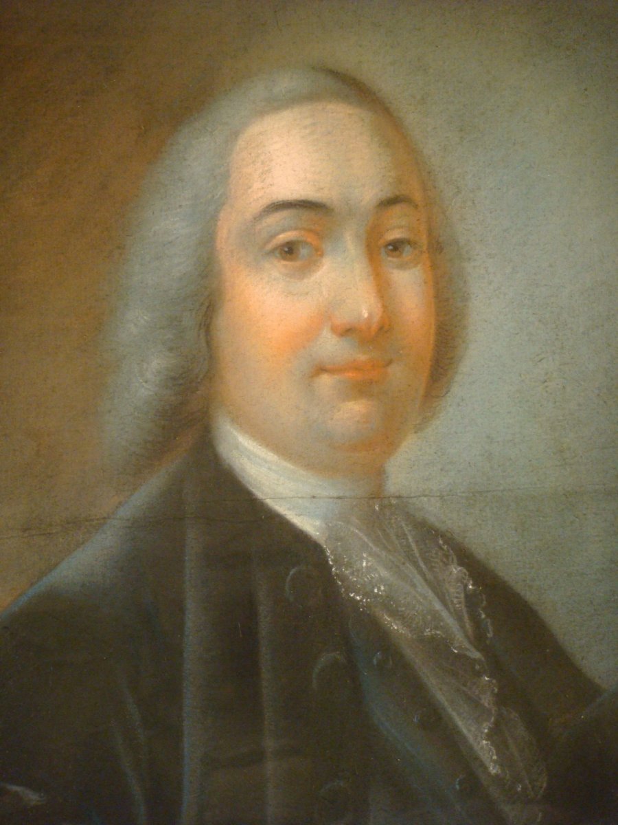 Portrait Pastel d'Un Gentilhomme - Epoque Louis XVI -photo-3