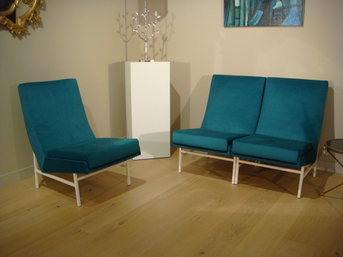 Suite Of Three Modular Armchair Chairs Arp Guariche-photo-2