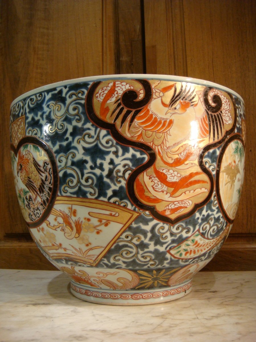 Porcelaine Imary Grand Cache Pot - Epoque XIX ème -photo-4