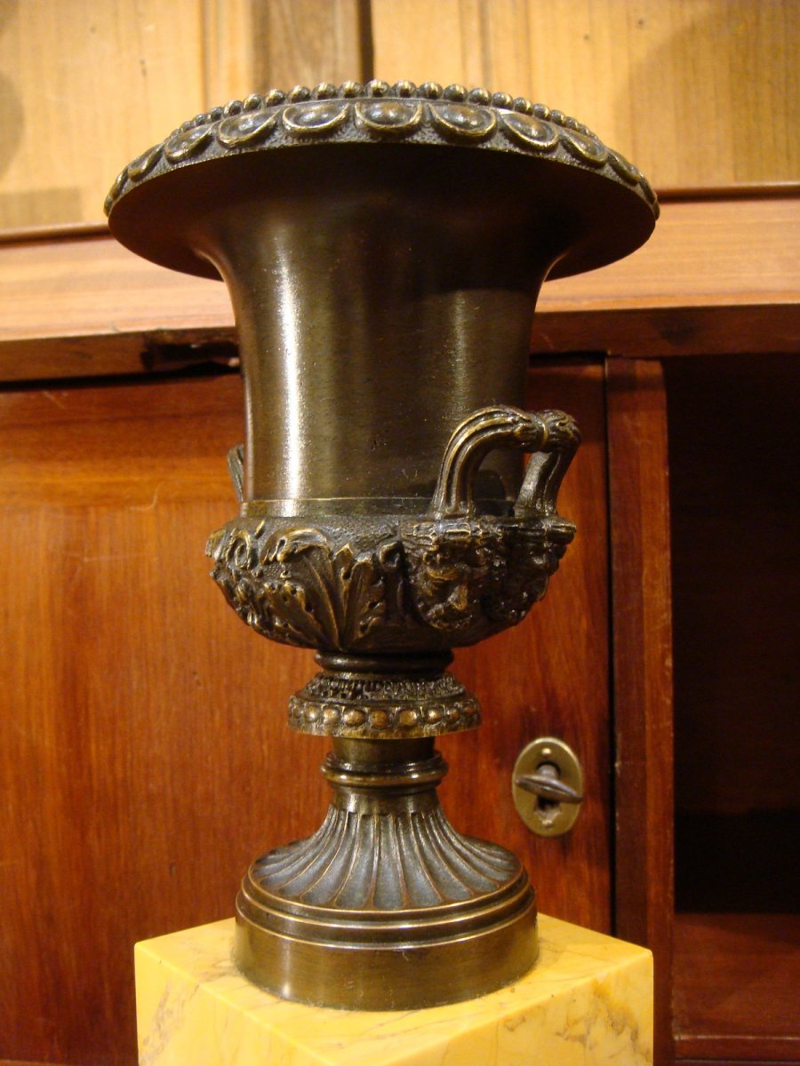 Pair Of Bronze Casseroles With Medici Vases-photo-7