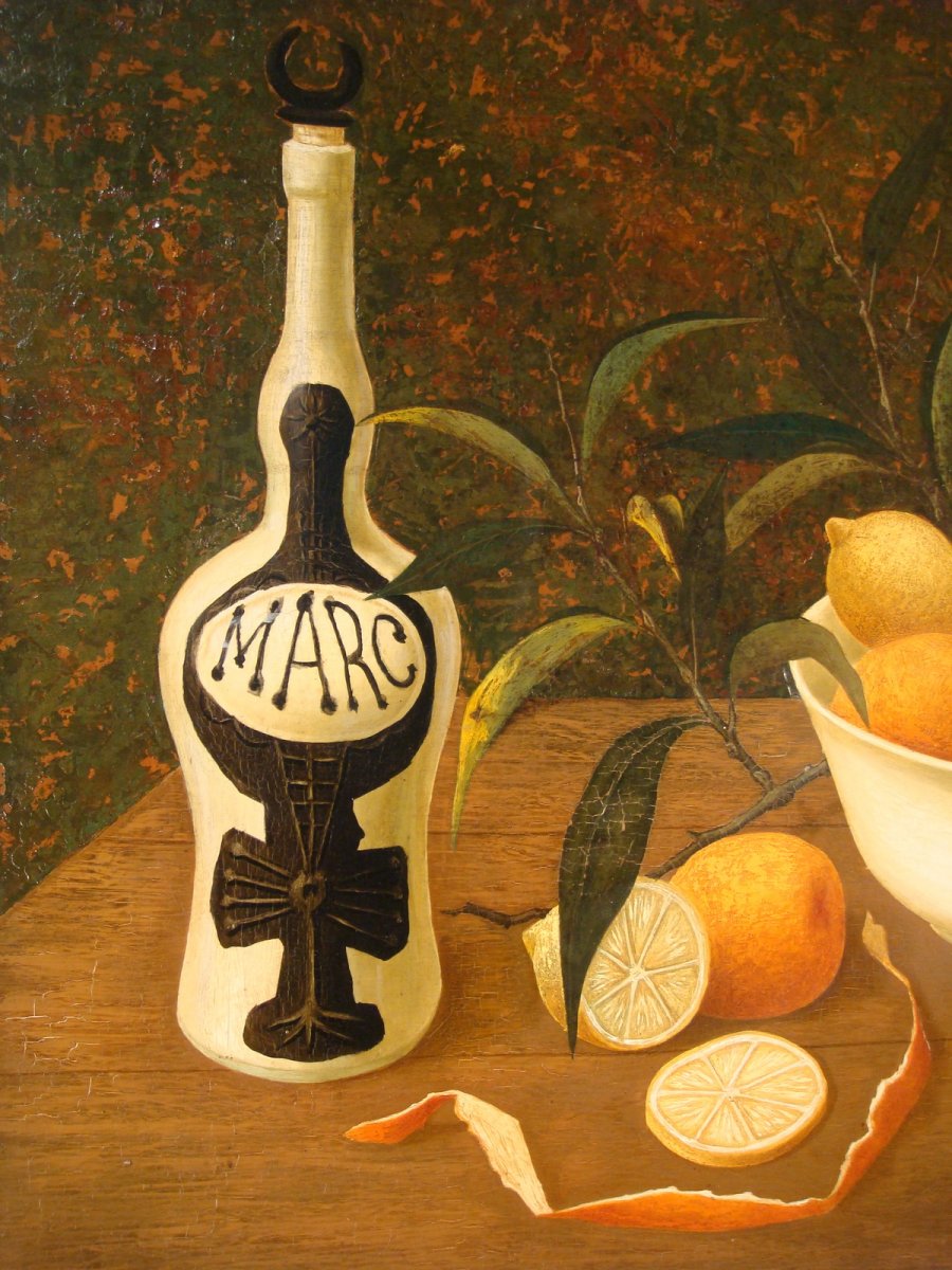 Oil On Canvas Still Life With Citrus - Philippe Bonamy