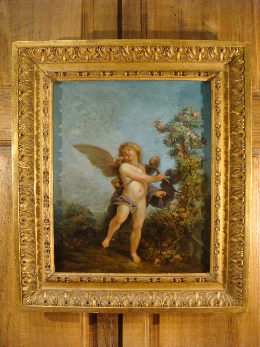 Tableau Cupidon - Ecole Francaise XVIII ème -photo-1