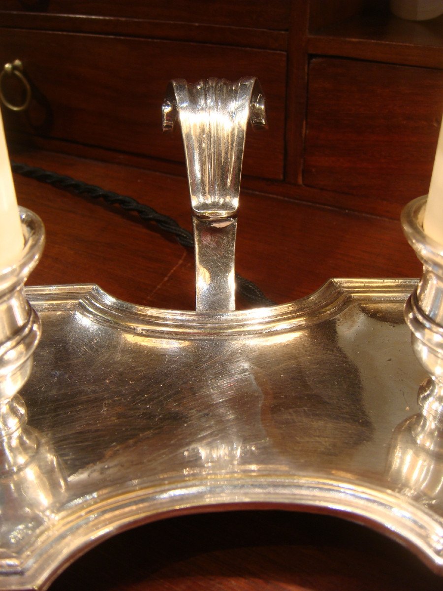 Louis XIV Style Hand Lamp Mounted Candlestick-photo-1