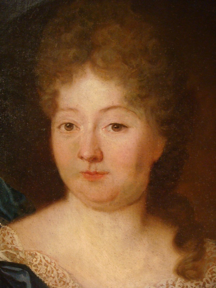 Tableau De Mme Anne De Caumont Portrait XVIII ème -photo-4
