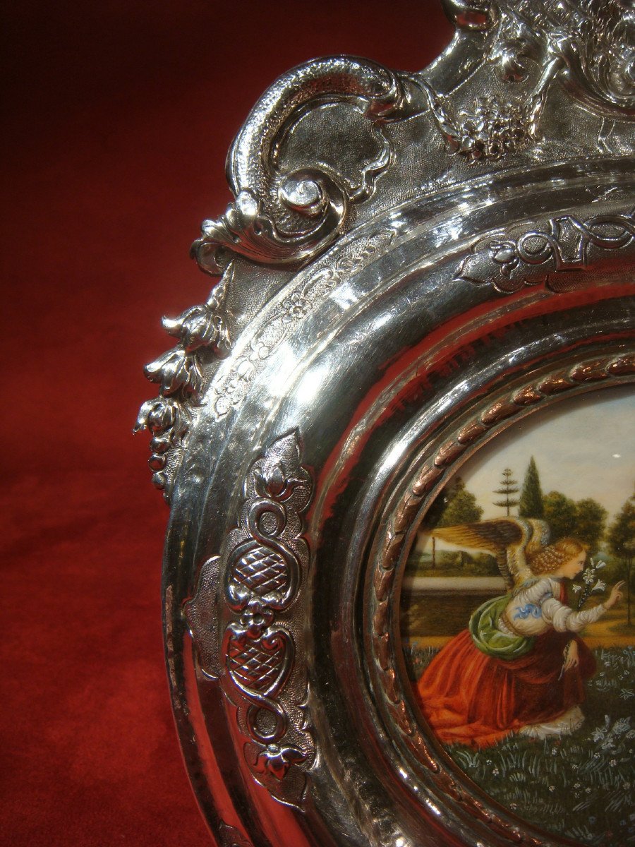 Pair Of Silver Frames With Religious Miniatures - XIX-photo-4