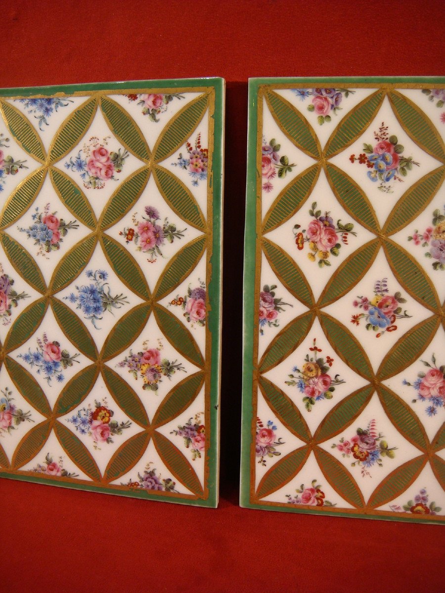 Pair Of Sèvres Porcelain Plates - Eighteenth Time-photo-4