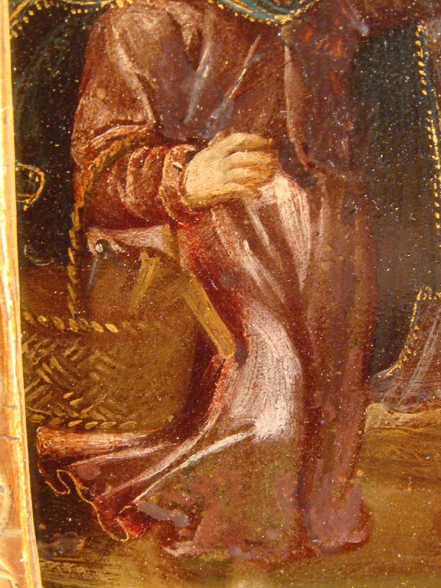 Table Oil On Copper Saint Joseph And The Child Jesus-photo-3