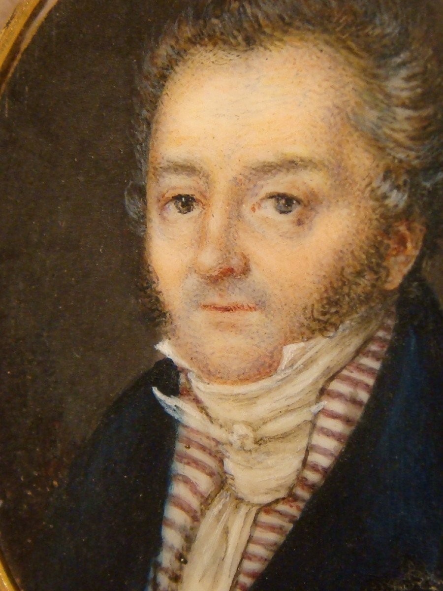 Miniature En Médaillon Portait d'Un Gentilhomme -photo-6