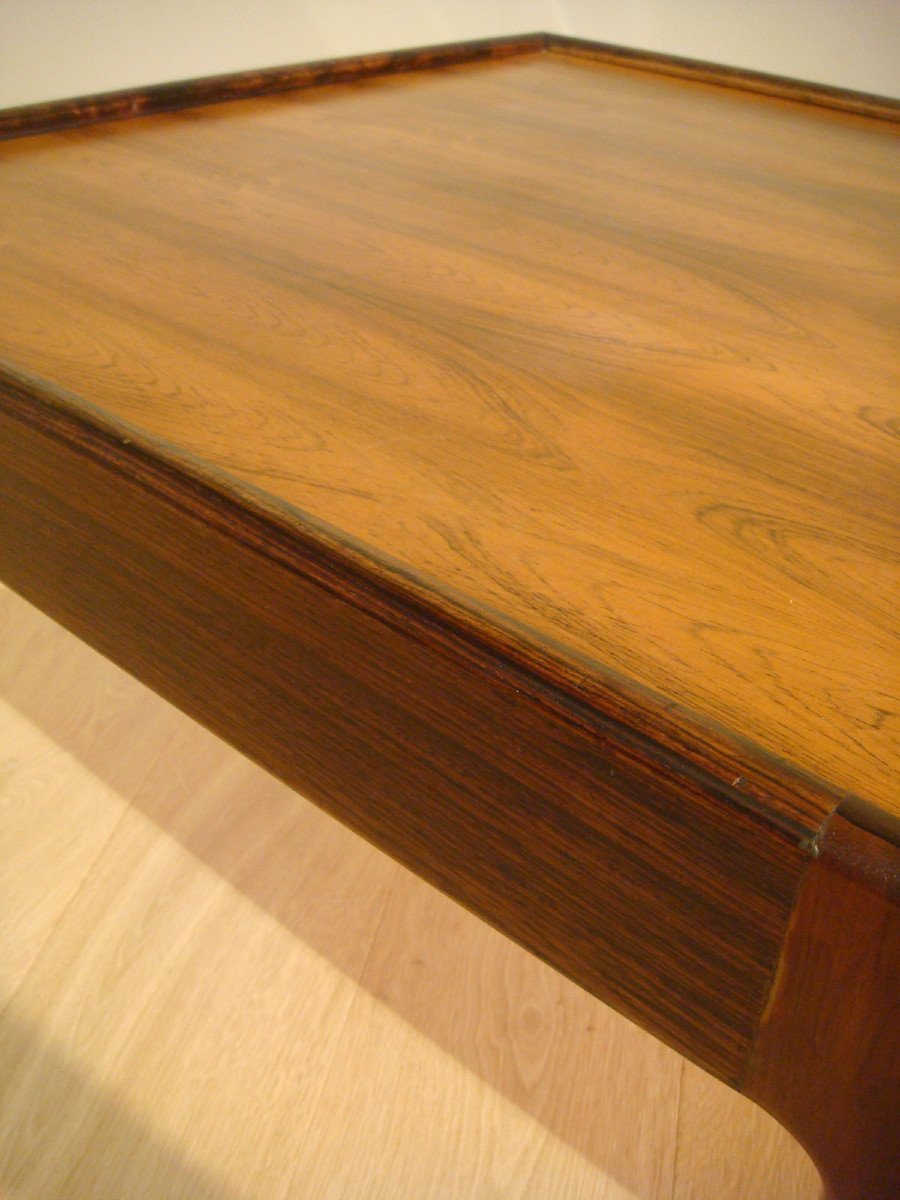 Coffee Table End Of Sofa In Rosewood - Illum Wikkelso Circa 1960-photo-4