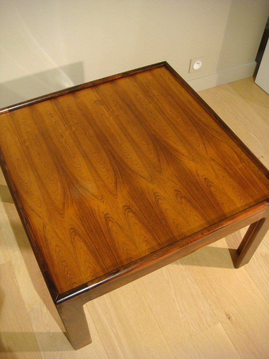 Coffee Table End Of Sofa In Rosewood - Illum Wikkelso Circa 1960-photo-5