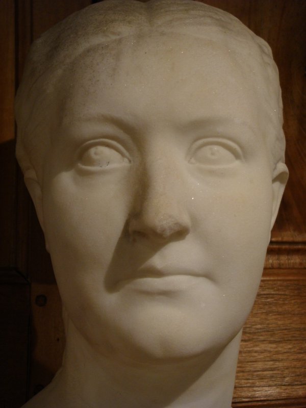 Marble Bust Of Woman XIX Century-photo-1