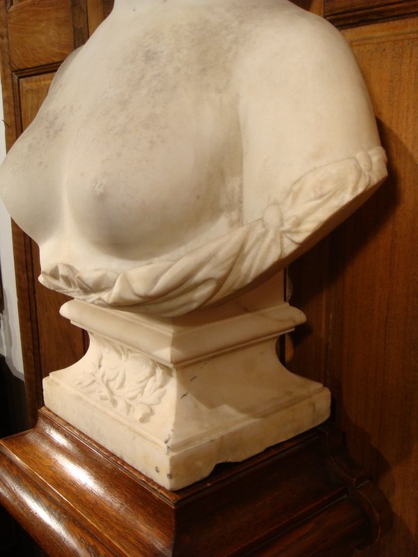 Marble Bust Of Woman XIX Century-photo-4