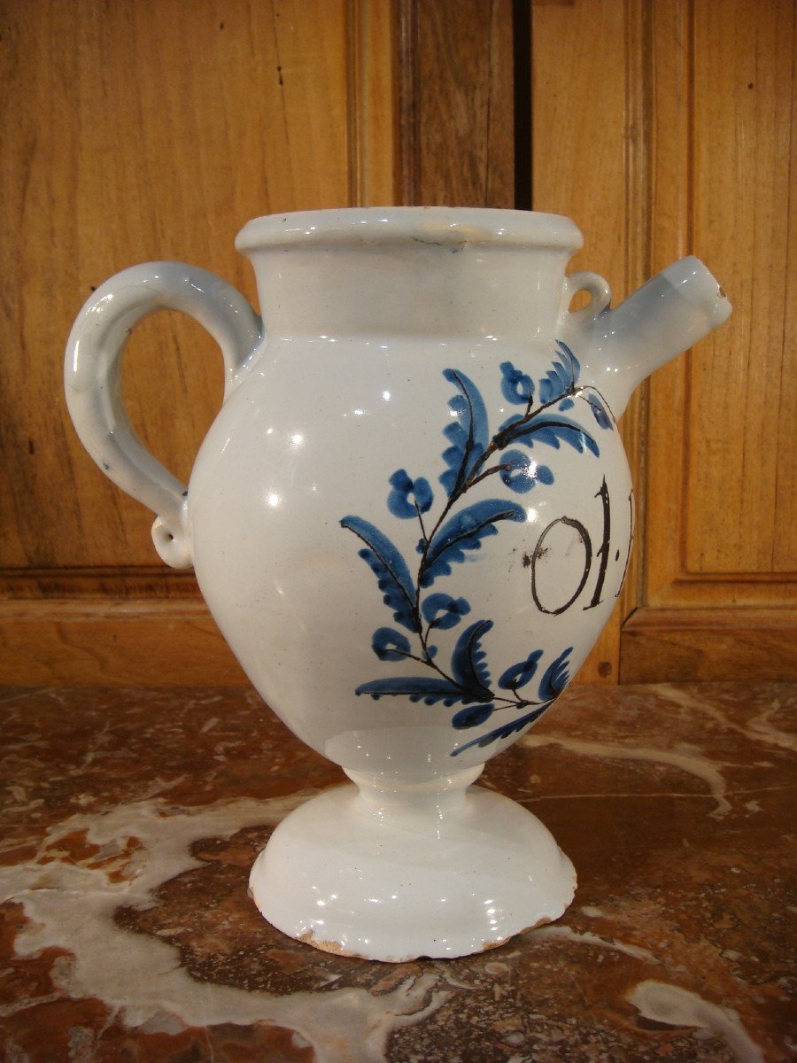 Chevrette En Faience De Nevers Pharmacie - XVIII ème -photo-3