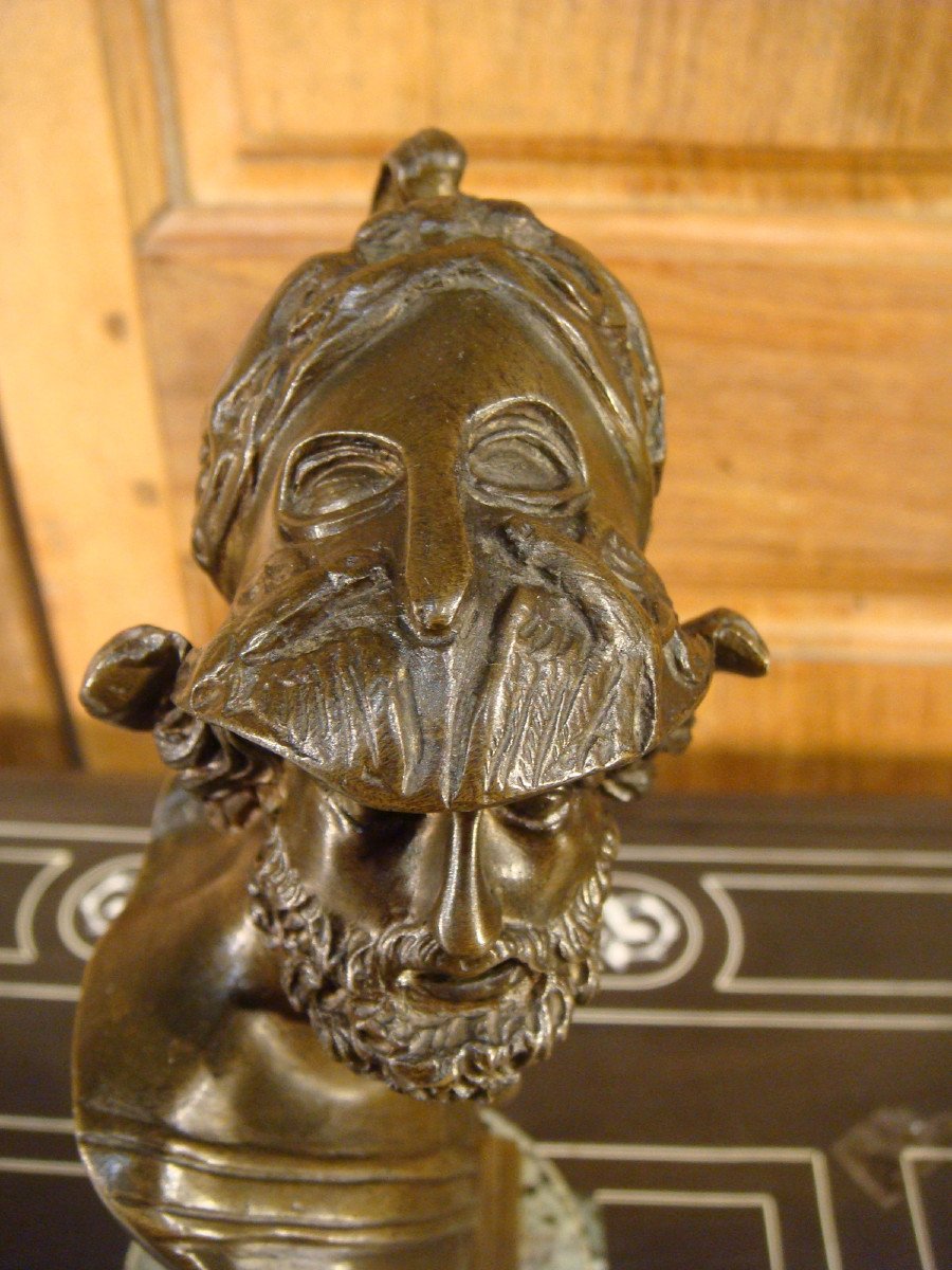 Buste En Bronze De Thémistocle - Epoque Second Empire -photo-3