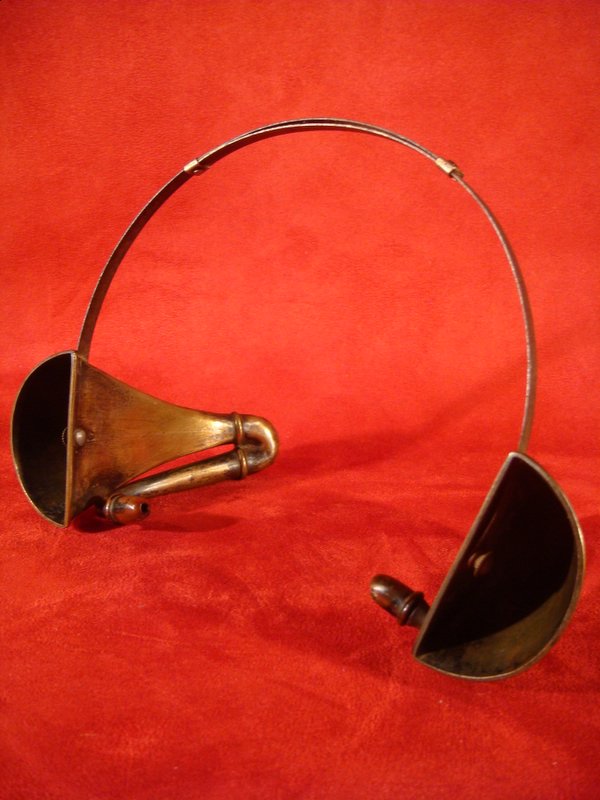 Rare Cornet Acoustique En Casque Epoque XIX ème-photo-8