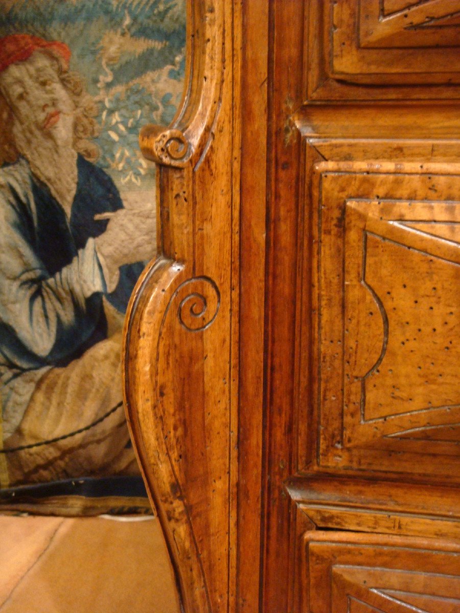 Mazarine Chest Of Drawers In Walnut Wood - Eighteenth Time-photo-1