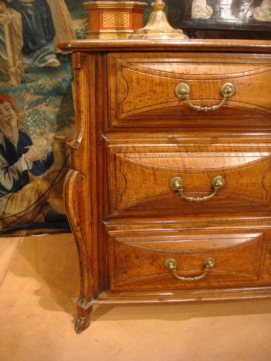 Mazarine Chest Of Drawers In Walnut Wood - Eighteenth Time-photo-5