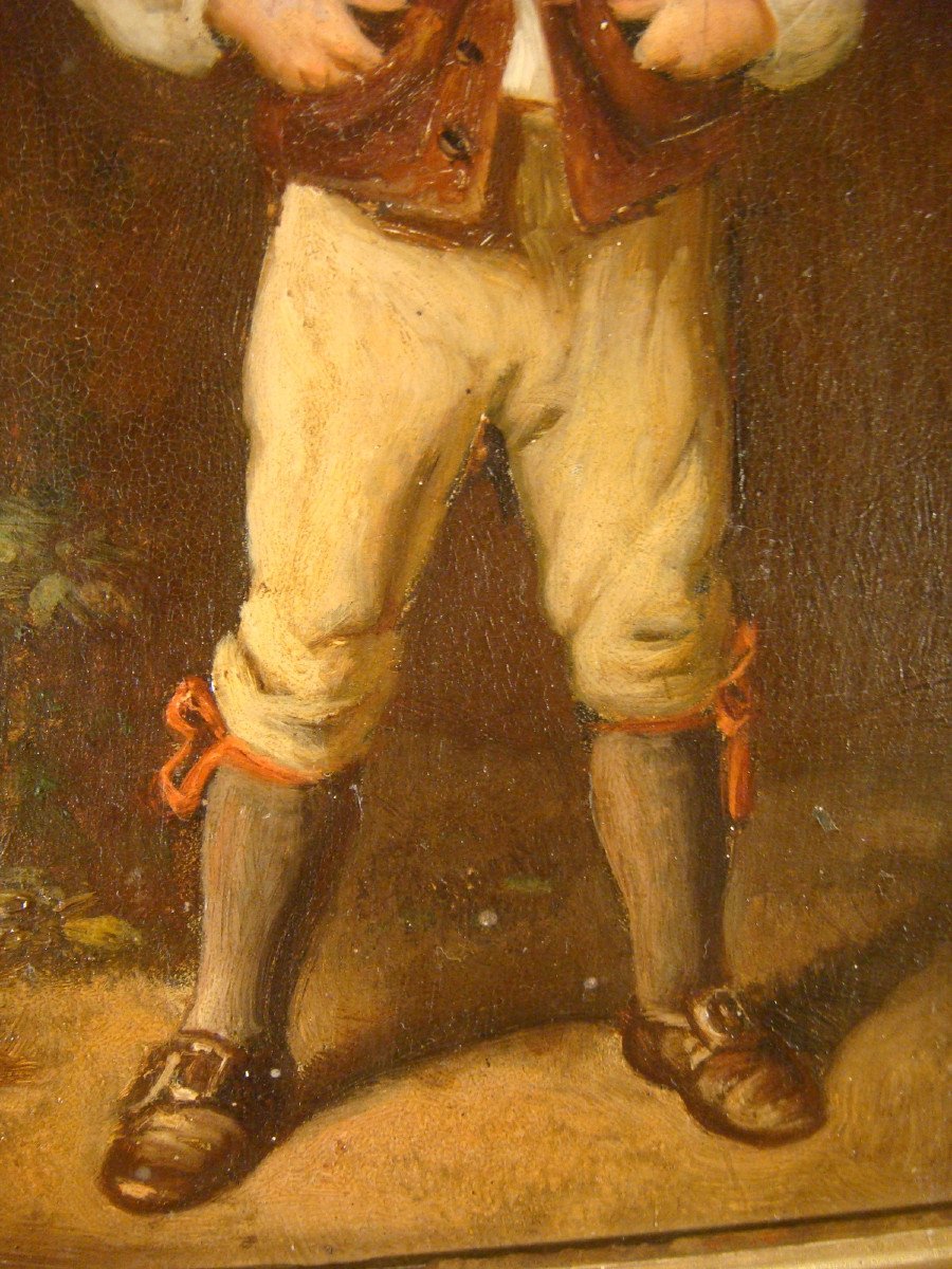 Tableau Portrait Jeune Garçon à l'Oeillet - Ecole Anglaise -photo-4