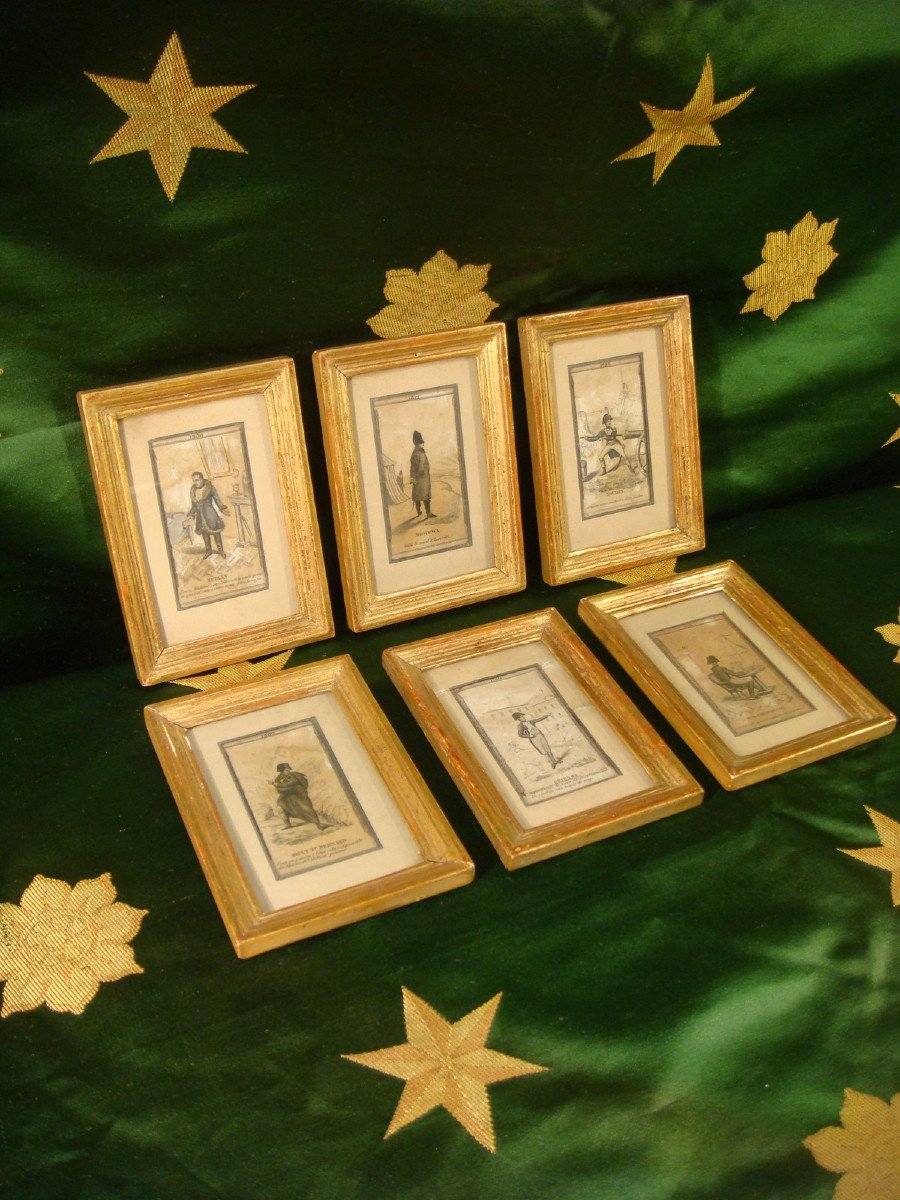 Suite Of 6 Small Engravings Life Of Napoleon Period XIX-photo-2