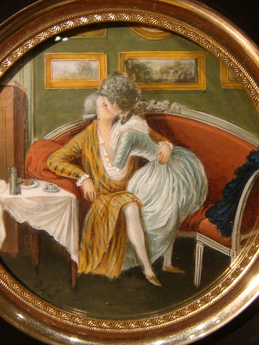 Miniature Scène Coquine De Style Louis XVI -photo-3