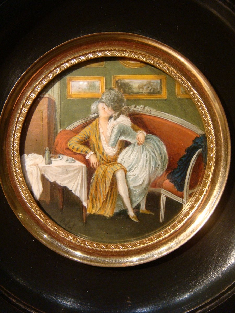 Miniature Scène Coquine De Style Louis XVI -photo-4
