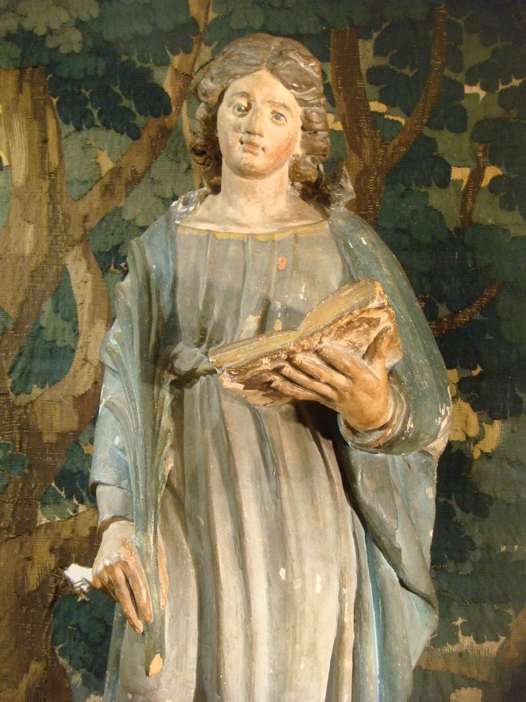 Sculpture En Pierre Sainte Catherine - Epoque Début XVIII ème -photo-2