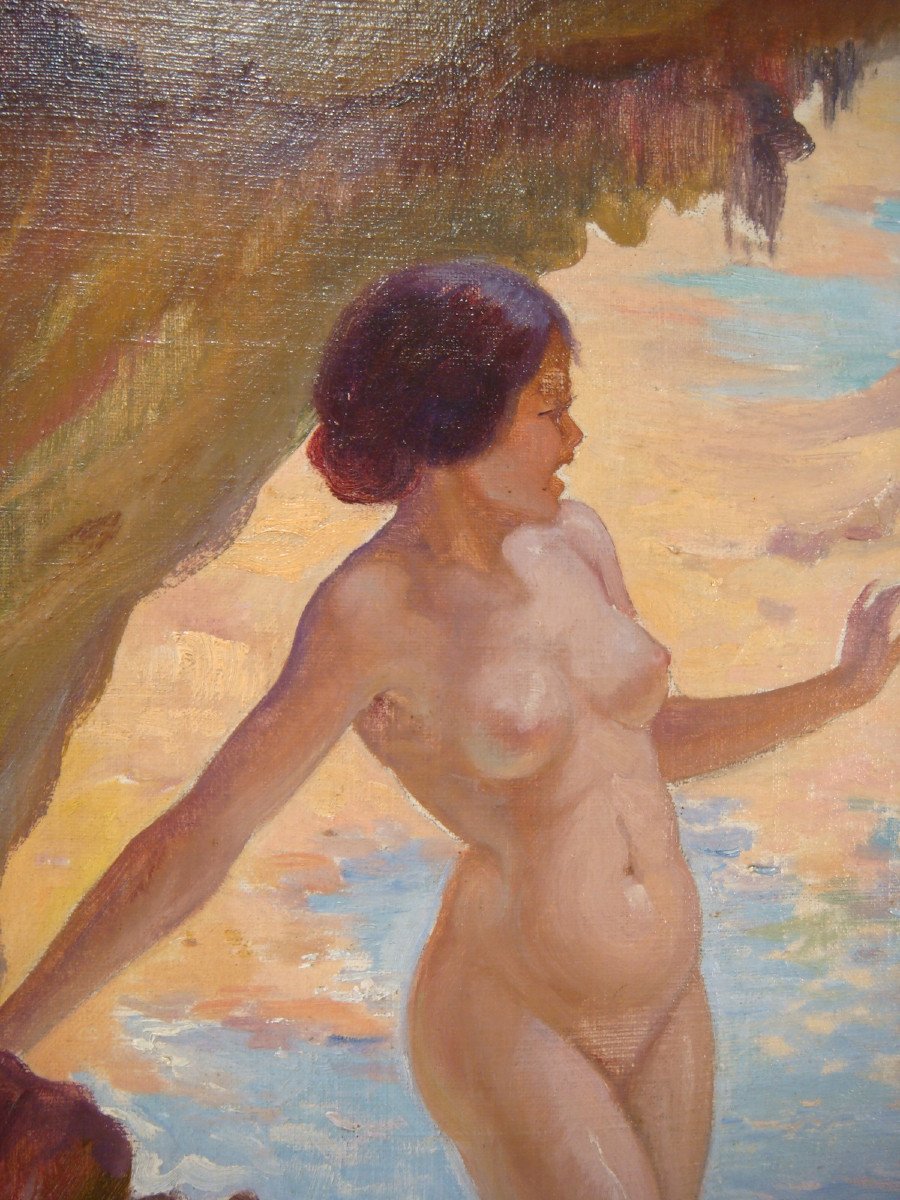 Painting Bathing On The Coast Of Javea-photo-8
