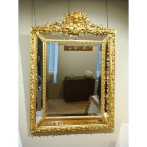 Grand Miroir De Style Louis XVI - Epoque Second Empire 