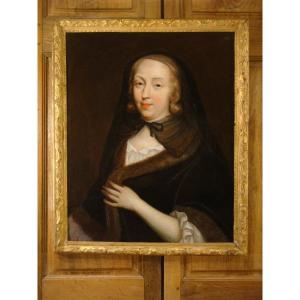 Tableau Portrait de la Duchesse de Longueville Epoque Fin XVII ème Siècle 