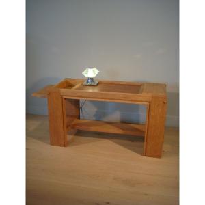 Smoker Table End Of Canape In Oak Period 1930 - 1940