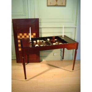 Tric Trac Games Table In Mahogany Stamped By L.martine Directoire Period 