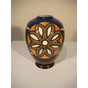 Odetta Small Ceramic Vase Quimper Art Deco Period