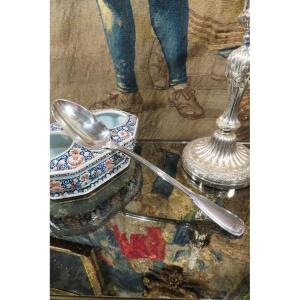 Solid Silver Stew Spoon, Farmers General Period, 18th Century 