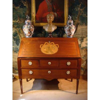 Office Slope Mahogany Nantes Work - Louis XVI Period