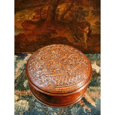 Round Wooden Box From Saint Lucia - Eighteenth Time