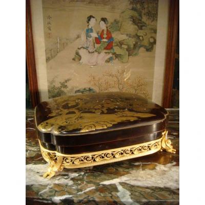 Lacquer Box With Gilt Bronze Mount