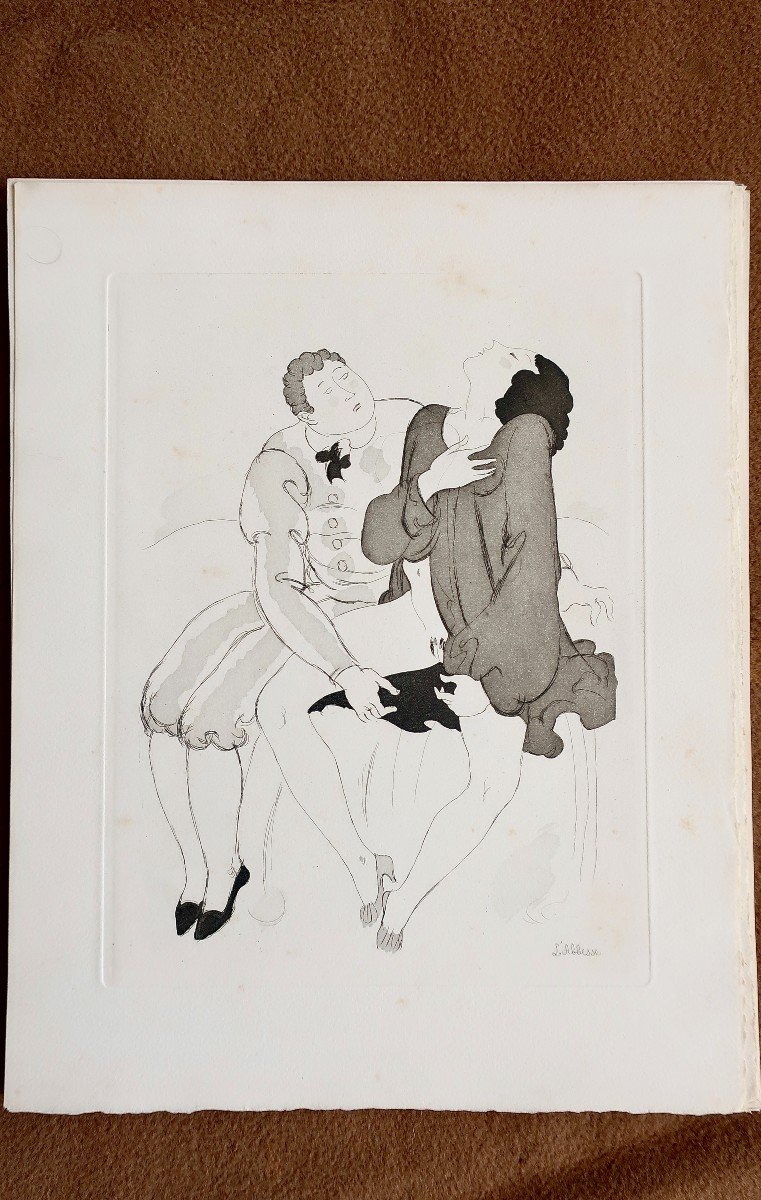 15 Gravures érotiques, Charles Martin Pour Les Contes De La Fontaine, Vers 1930.-photo-3
