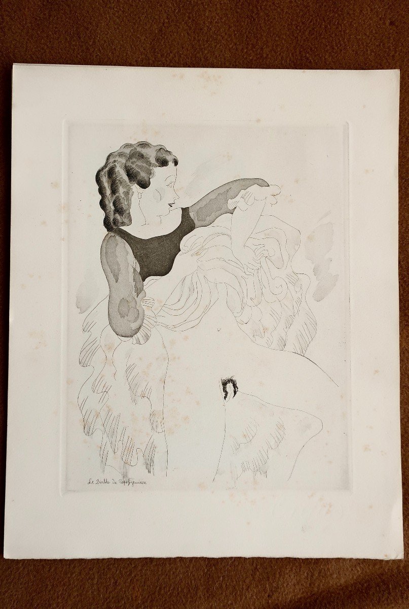 15 Gravures érotiques, Charles Martin Pour Les Contes De La Fontaine, Vers 1930.-photo-4
