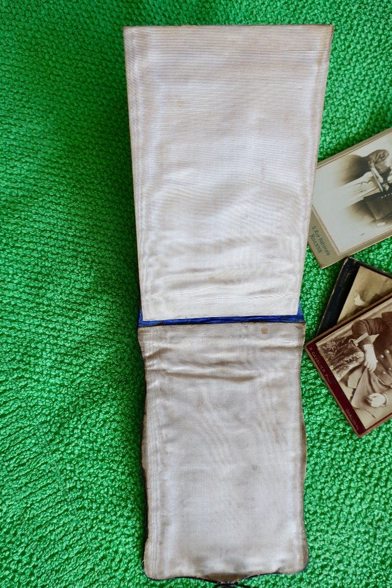Rare Small 19th Century Photo Album, Ivory And Silver, 20 Photos.-photo-3