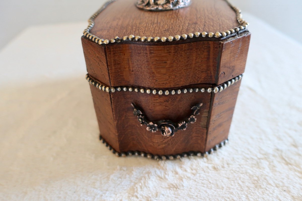 Wedding Box, Jewelry, Crossbow, 1st Half 19th Century Decorated With Musician Cherubs.-photo-2