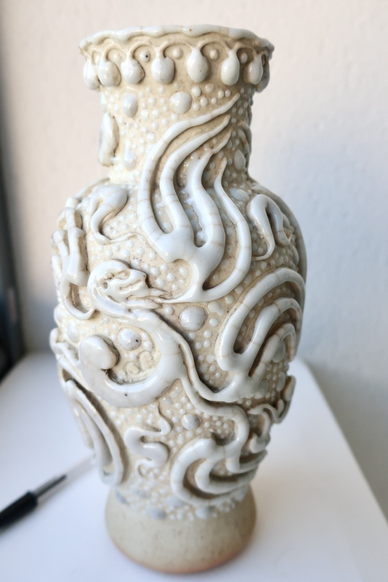 Baluster Vase, Chimeras Or Dragons, China, 1st Half Of The 19th Century-photo-4
