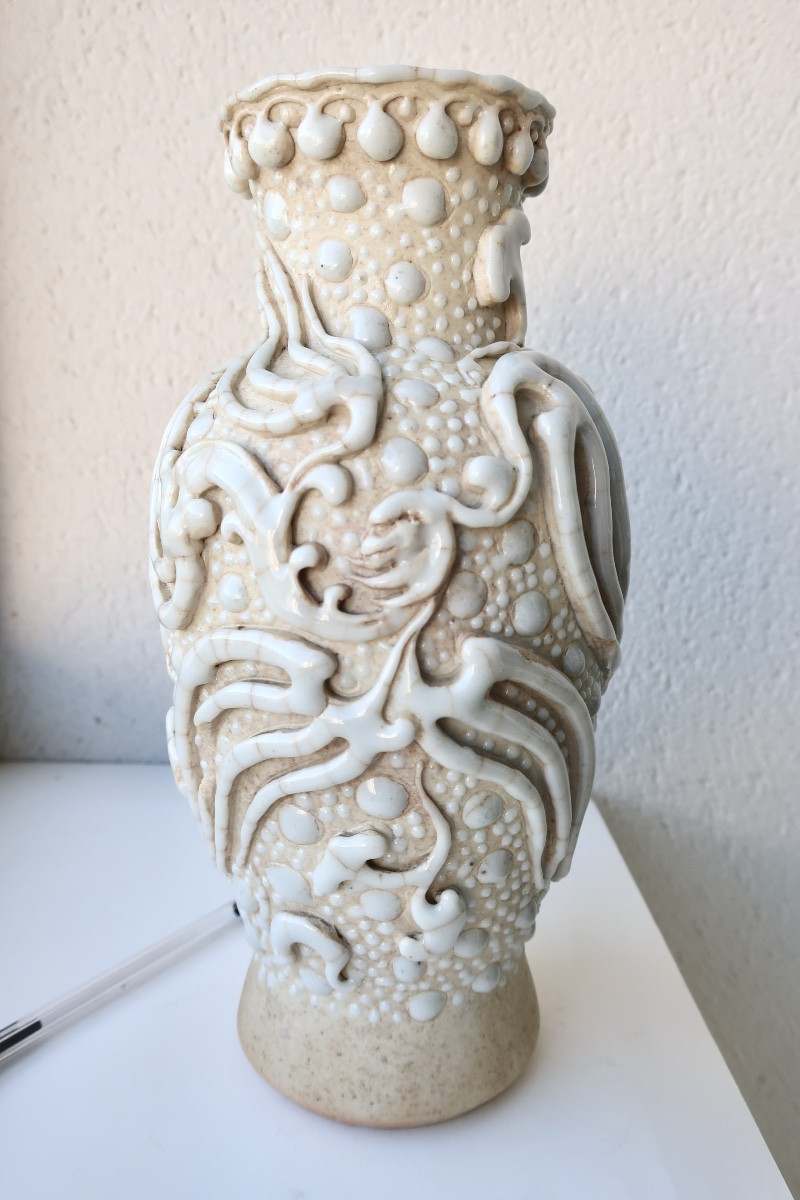Baluster Vase, Chimeras Or Dragons, China, 1st Half Of The 19th Century