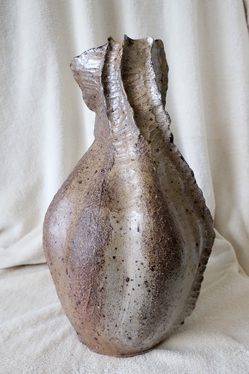 Jean LINARD, La Borne, Vase Sculptural En Grès, Pièce Unique, TBE.-photo-4