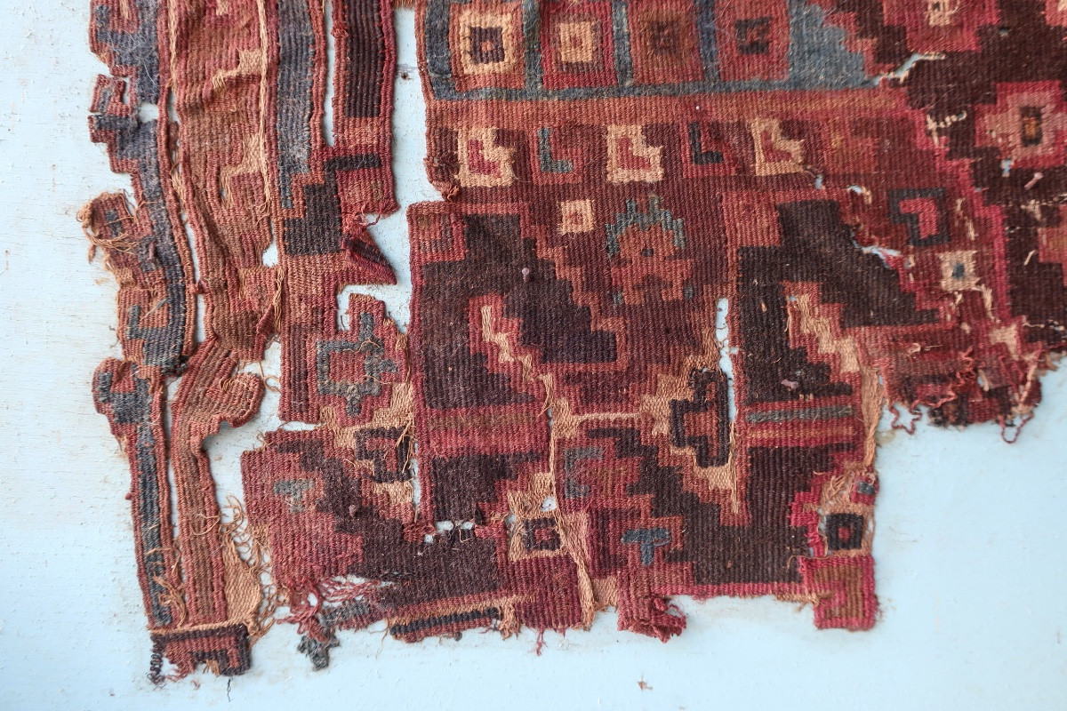 Fragment Textile Précolombien Pérou Nord, Moro, Mochica - Huari, 600 - 1100 Ap JC-photo-3